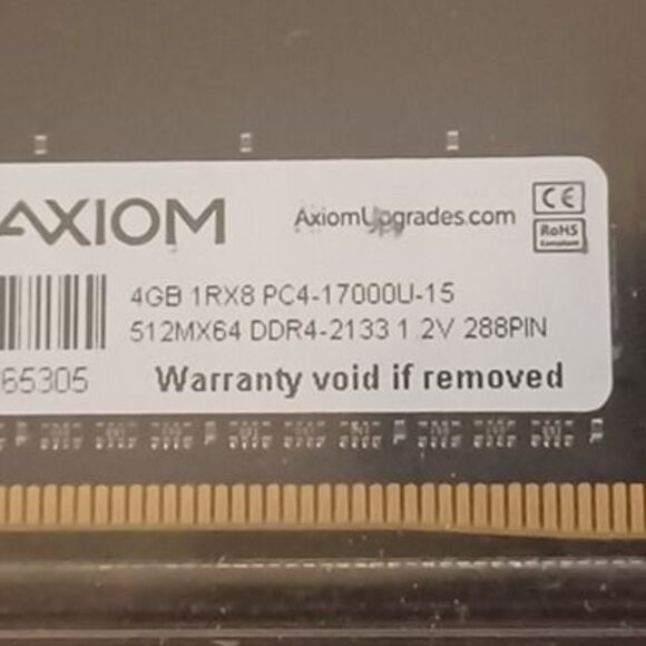 Axiom 4GB PC4-17000U DDR4-2133 288 Pin RAM MEMORY DDR4 BRAND NEW - Picture 5 of 6